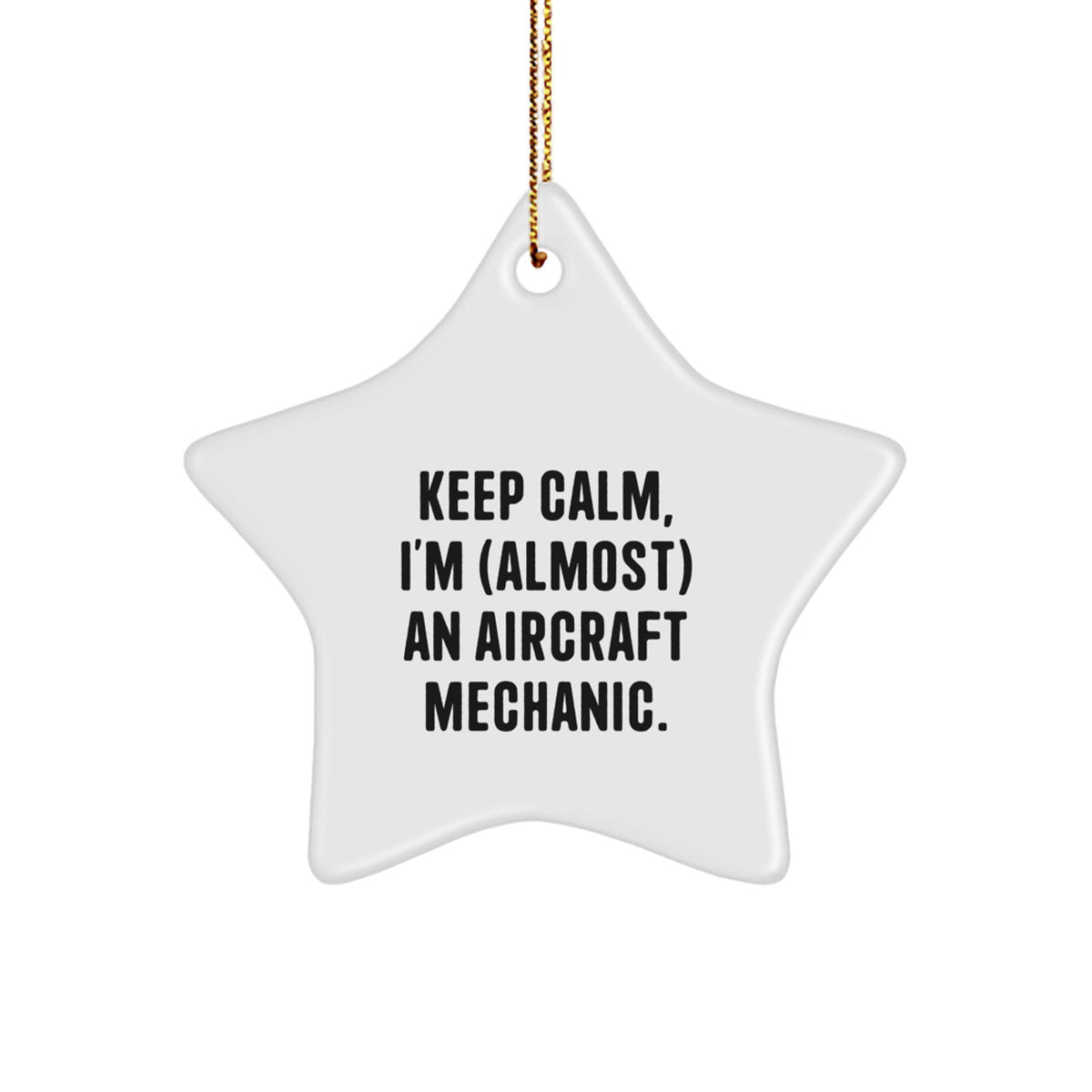 Aircraft Mechanic Star Ornament Idea for Coworkers Christmas Gift - Image 1