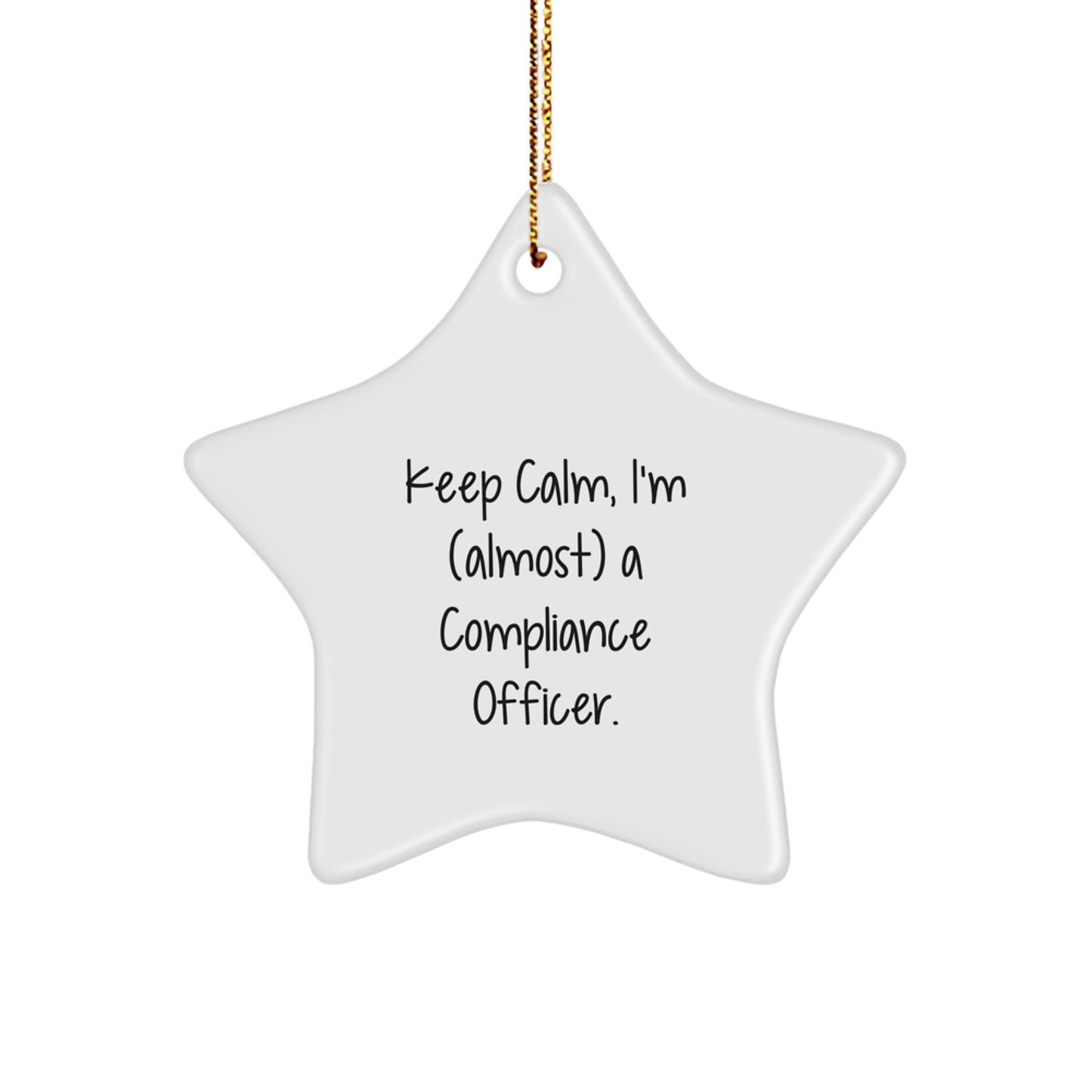 Witty Compliance Officer Christmas Ornament for Friends Gift - Image 1