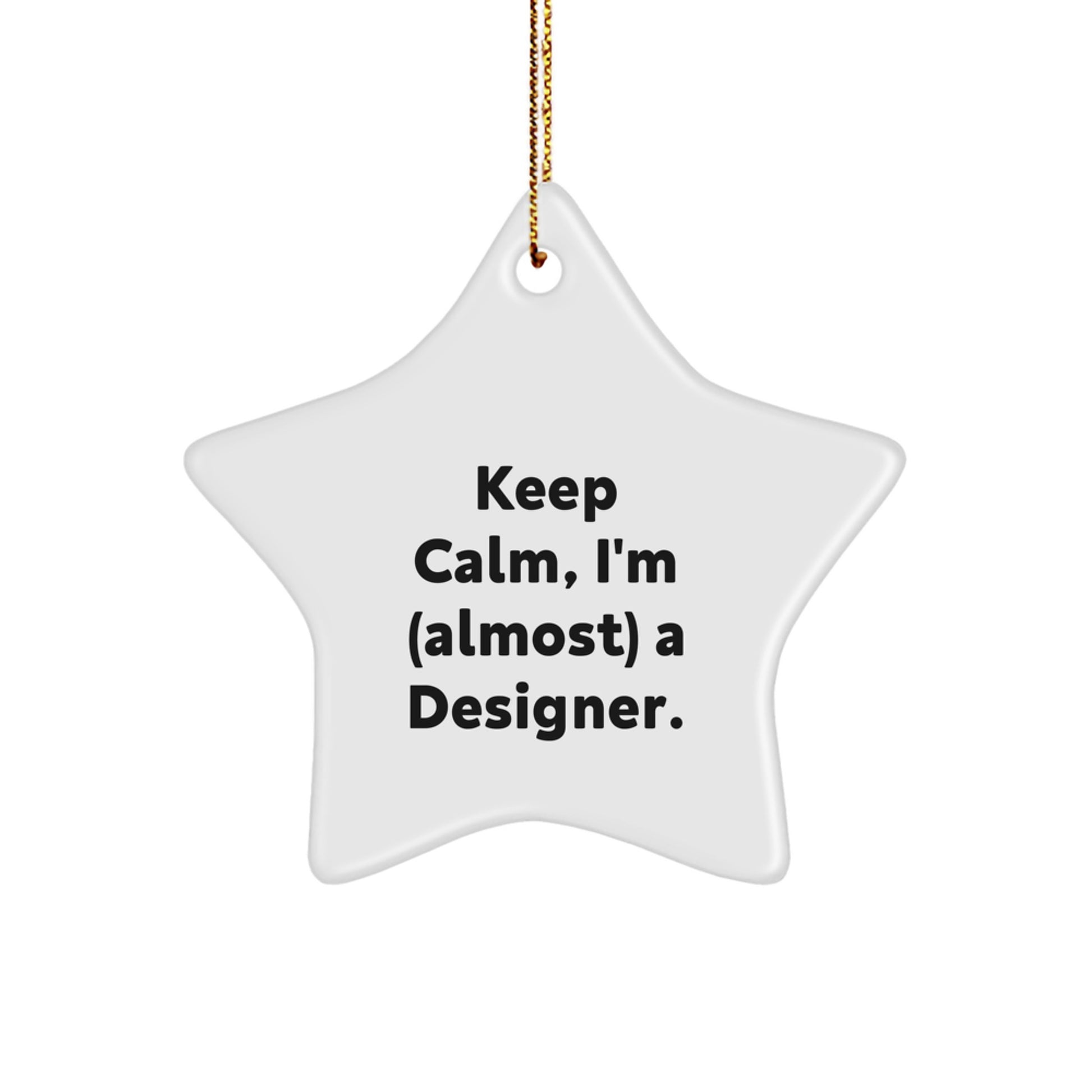 Designer Star Ornament for Coworkers Idea Christmas Gift - Image 1