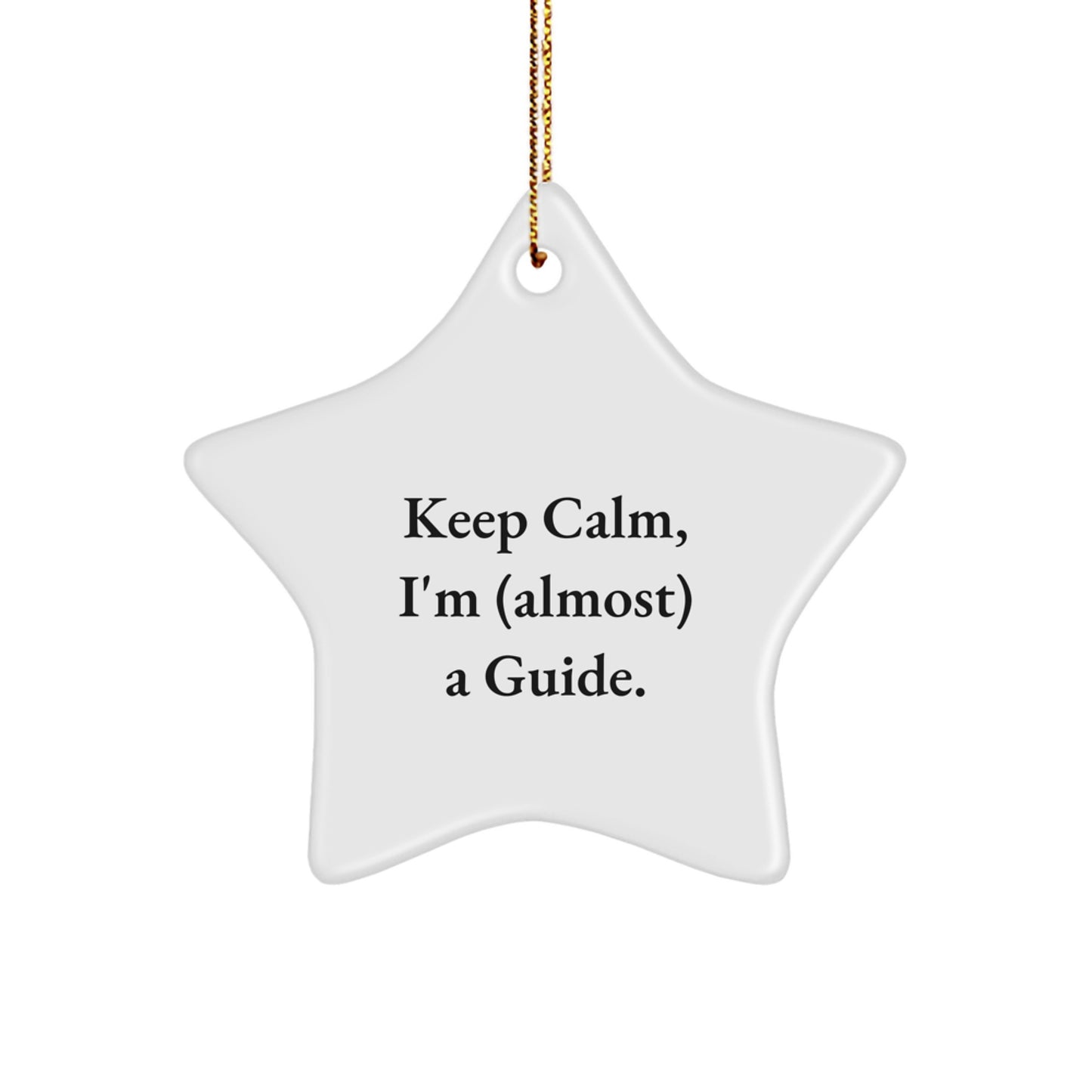 Guide Christmas Ornament for Coworkers Idea Gift Keep Calm, I'm (Almost) - Image 1