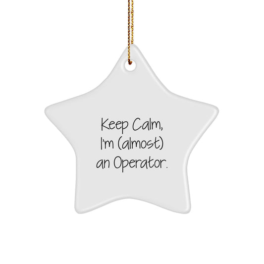 Funny Operator Star Ornament, Gifts for the Operator, Christmas Unique Gifts from Men to Operator - Image 1