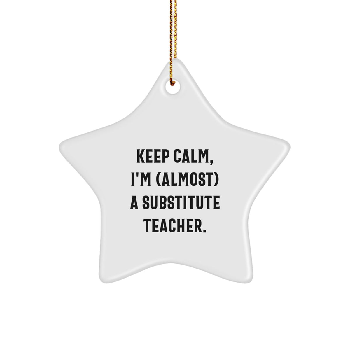 Christmas Gift for Her Substitute Teacher Star Ornament Present - Image 1