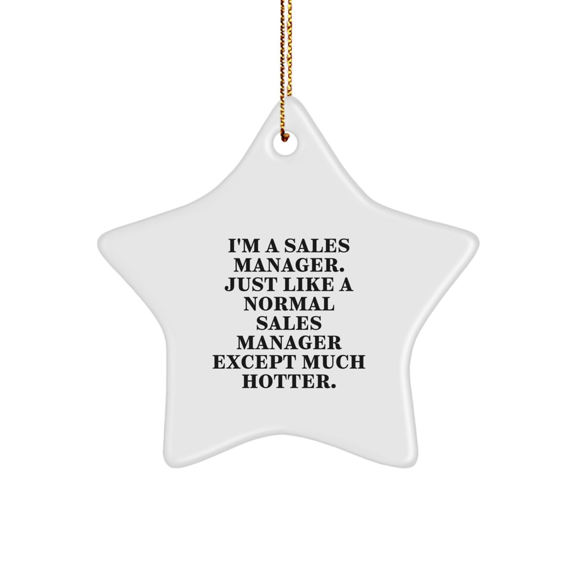 Funny Sales Manager Gifts for Men, Christmas Unique Sales Manager Star Ornament, Gifts from Friends or Coworkers for Sales Manager - Image 1