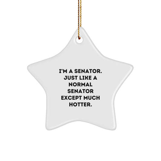 Funny Senator Christmas Star Ornament Gifts from Friends, Perfect for Senator, Star Ornament, Senator Gifts, Christmas Unique Gifts - Image 1
