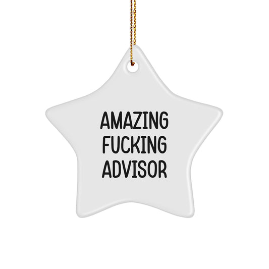 Christmas Gift for Her Advisor Star Ornament Present - Image 1