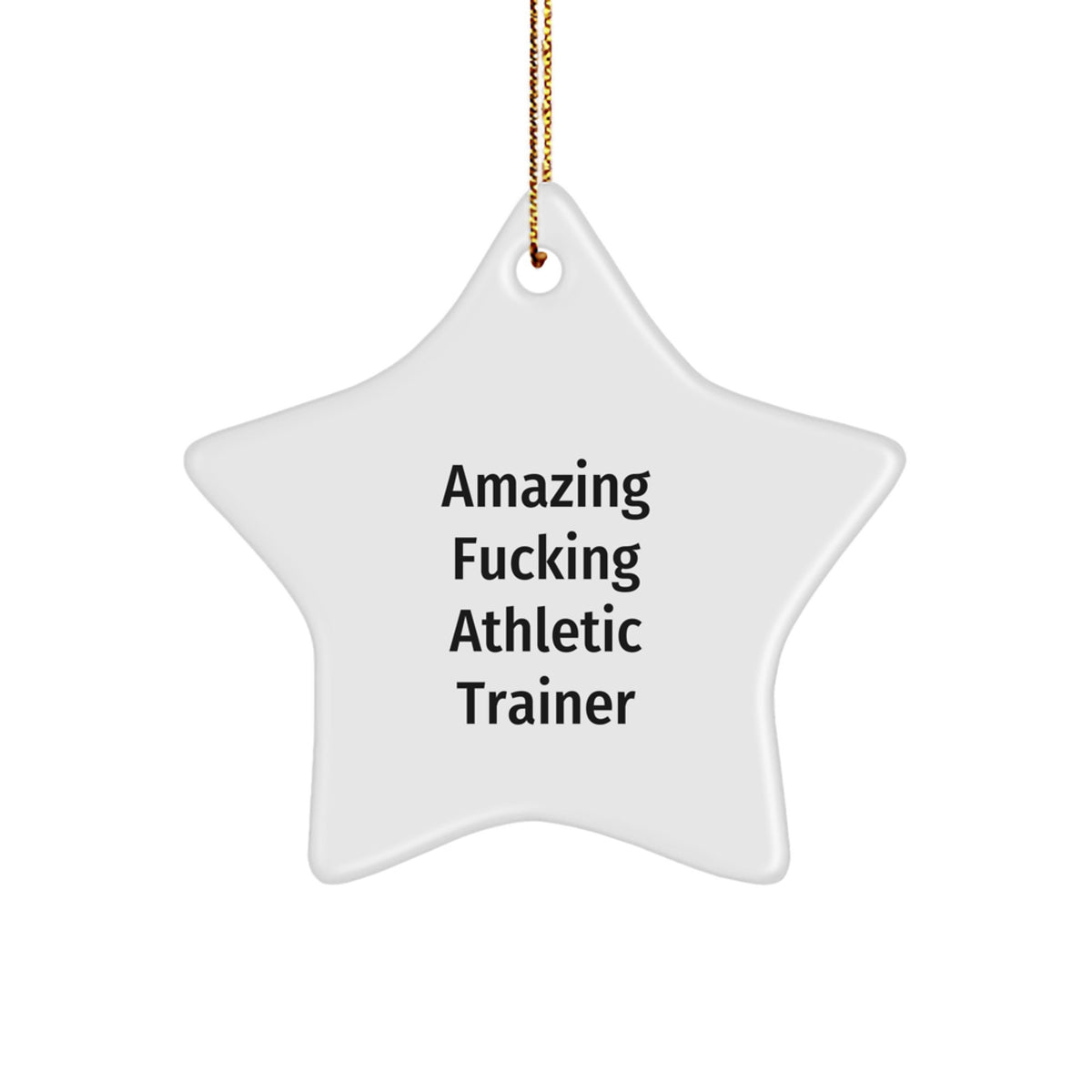 Athletic Trainer Star Ornament Gift for a Best Friend Amazing Trainer - Image 1