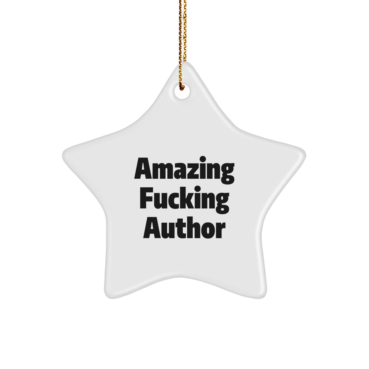 Author Christmas Ornament - Amazing Fucking Author Gift for Family - Image 1