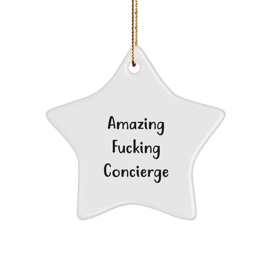 Favorite Concierge Star Christmas Ornament Holiday Gift for Happy Kids - Image 1