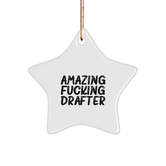 Christmas Ornament Gift for Kids Amazing Fucking Drafter - Favorite - Image 1