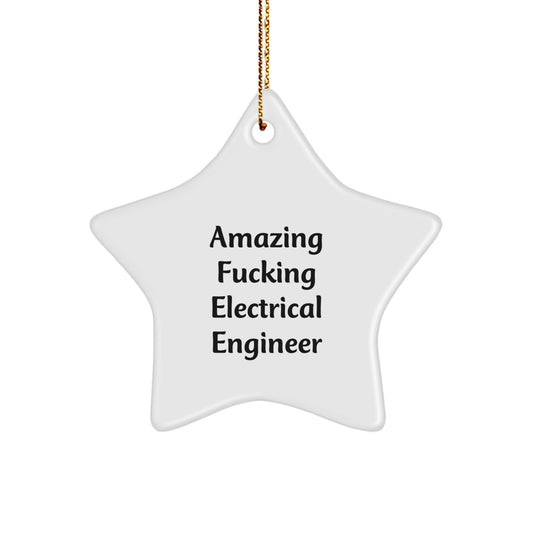 Favorite Christmas Ornament Gift for Kids Amazing Fucking Electrical - Image 1