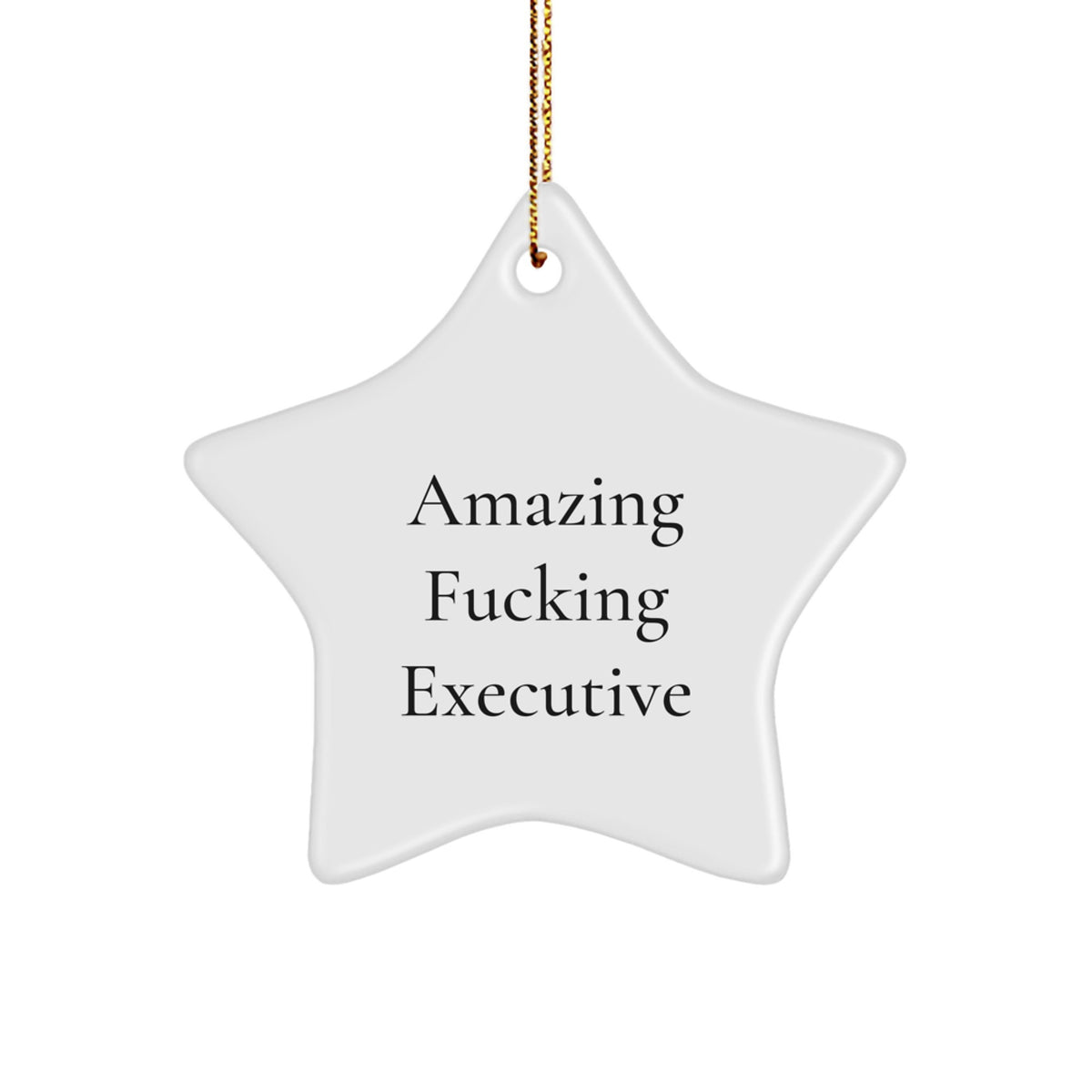 Bold Executive Star Ornament for Friends Novelty Christmas Gift - Image 1