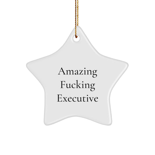 Bold Executive Star Ornament for Friends Novelty Christmas Gift - Image 1