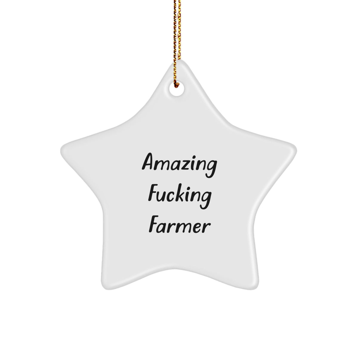 Christmas Gift Amazing Fucking Farmer Star Ornament for Kids - Favorite - Image 1
