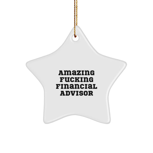 Witty Financial Advisor Novelty Christmas Ornament for Friends Gift - Image 1