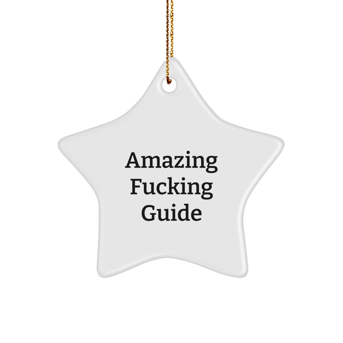 Guide Star Ornament Amazing F--king Guide Gift for Him Christmas - Image 1