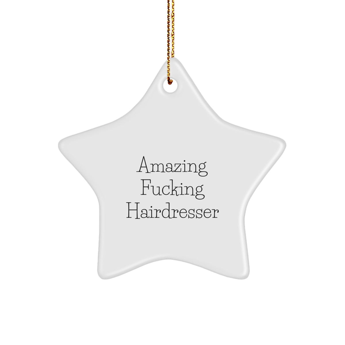 Hairdresser Star Ornament Bright Christmas Unique Gift Surprise for Teens - Image 1