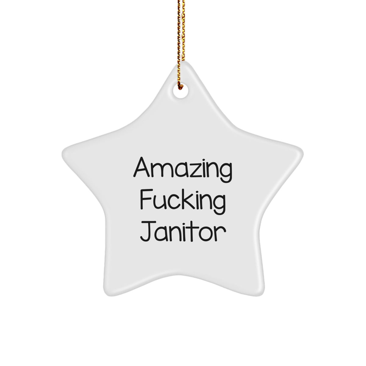 Funny Janitor Star Ornament Gifts from Friends for Janitor Men on Christmas - Image 1