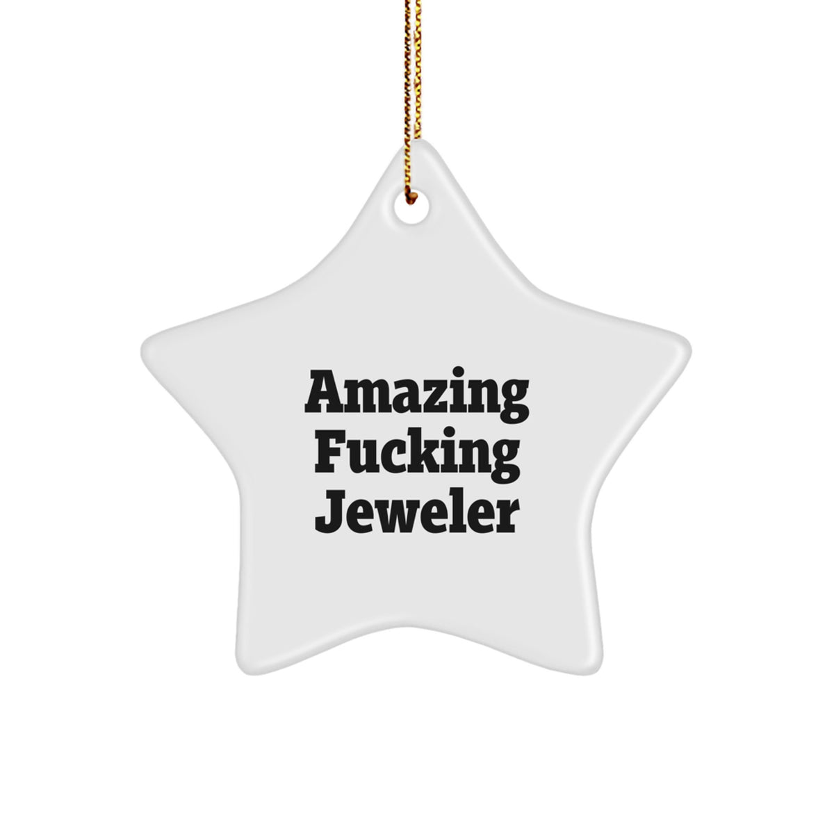 Amazing F***ing Jeweler Keepsake Christmas Ornament for Him Gift - Image 1