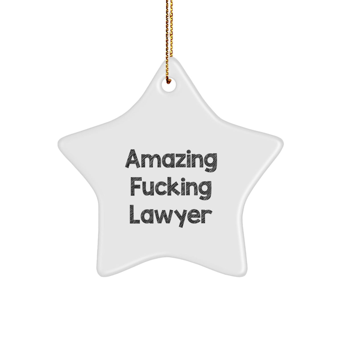 Lawyer Star Ornament Idea for Coworkers Christmas Gift - Image 1
