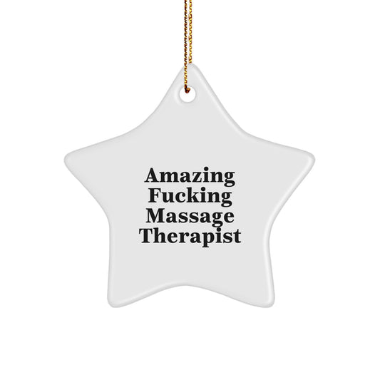 Christmas Gift Surprise Massage Therapist Star Ornament for Teens - Image 1
