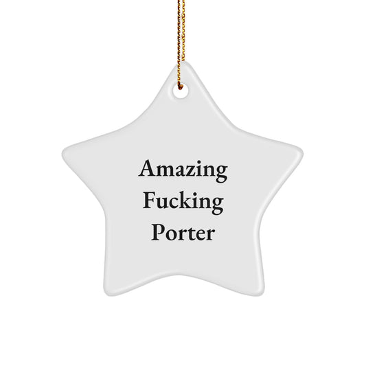 Christmas Ornament Gift for Family - Amazing Fucking Porter - Holiday - Image 1