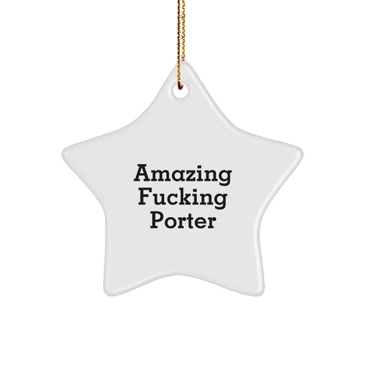 Christmas Ornament - Amazing Fucking Porter - A Favorite Gift for Kids - Image 1