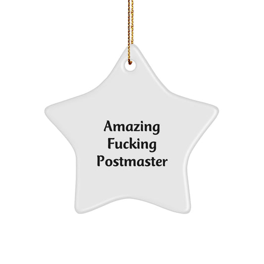Bold Postmaster Star Ornament Novelty Christmas Gift for Friends - Image 1