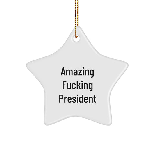 Christmas Ornament Amazing Fucking President Gift for Kids - Holiday - Image 1