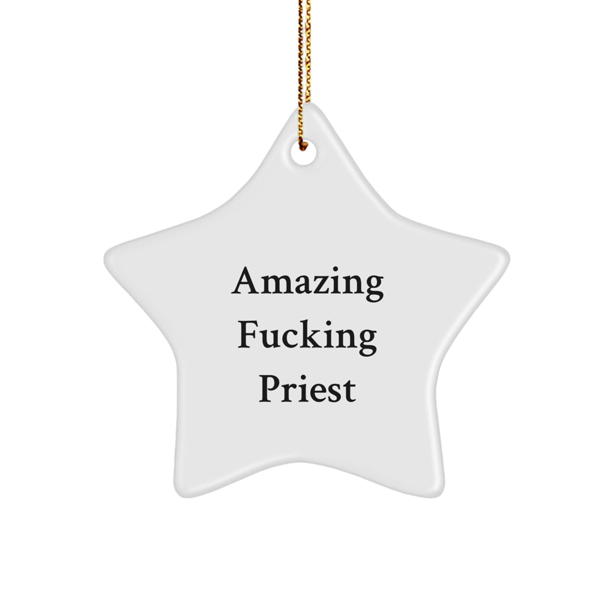 Priest Star Christmas Ornament Favorite Gift for Kids - Image 1
