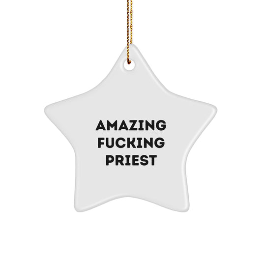 Priest Star Christmas Ornament for Family Treasure Holiday Keepsake Gift - Image 1
