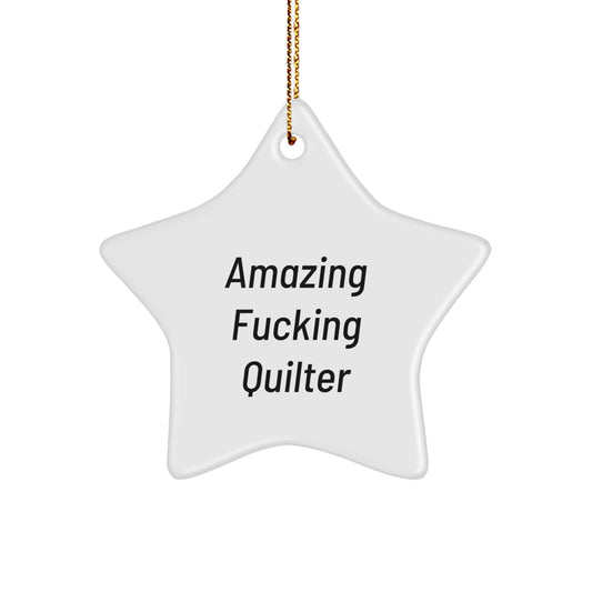 Quilter Keepsake Christmas Ornament for Him Amazing Quilter Gift - Image 1