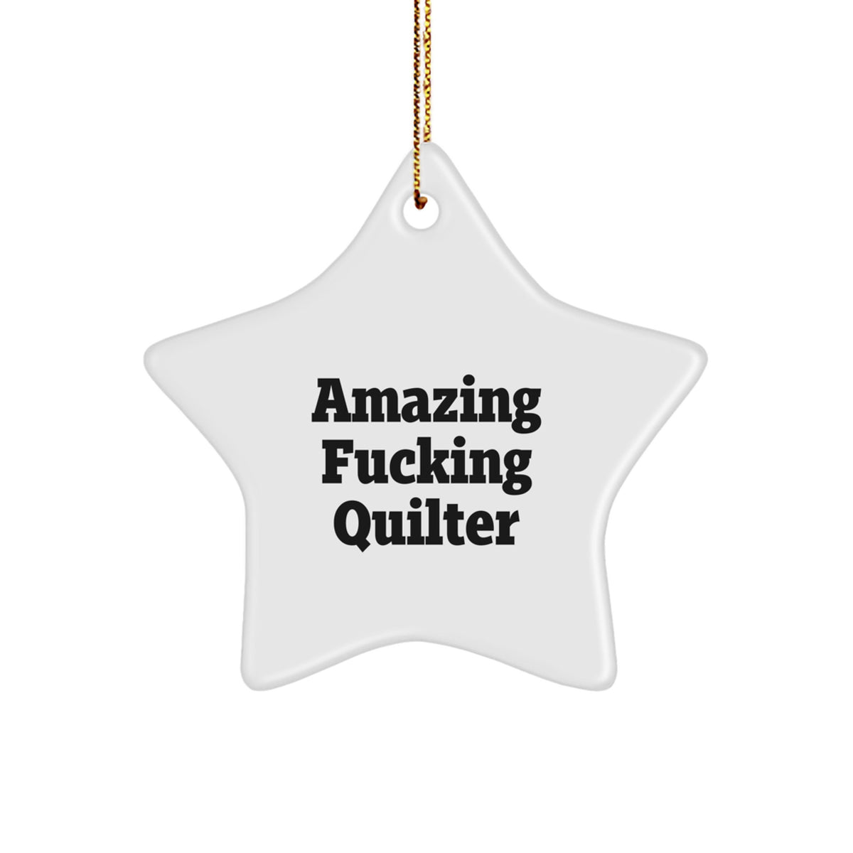 Christmas Unique Gift Quilter F--king Quilter for Her Christmas Ornament - Image 1