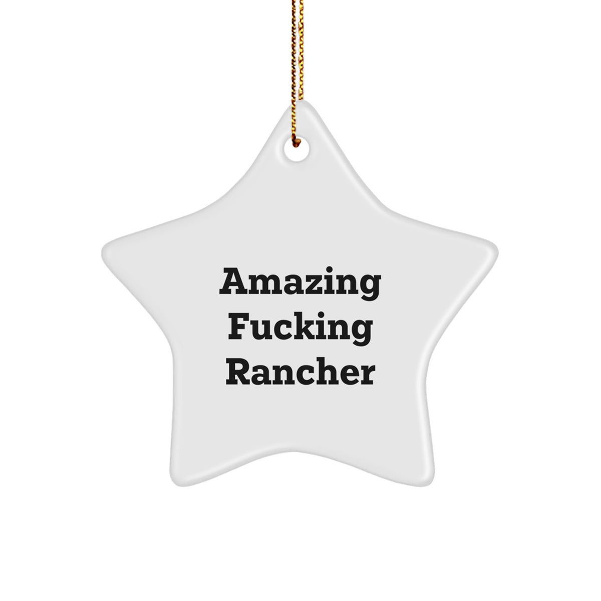 Sassy Rancher Christmas Ornament Gift - Amazing Fucking Rancher Memento - Image 1