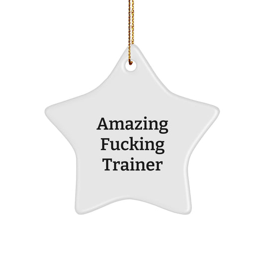 Bold Trainer Star Ornament Idea for Coworkers Christmas Gift - Image 1