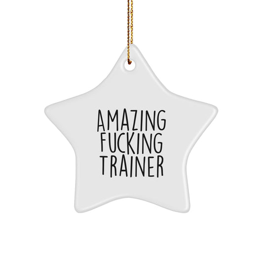 Favorite Trainer Christmas Ornament Gift for Kids - Amazing Fucking - Image 1