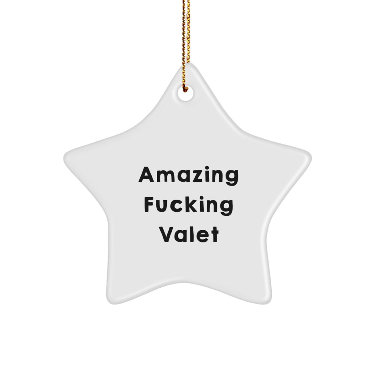 Valet Star Ornament Idea for Coworkers Christmas Gift Keepsake - Image 1