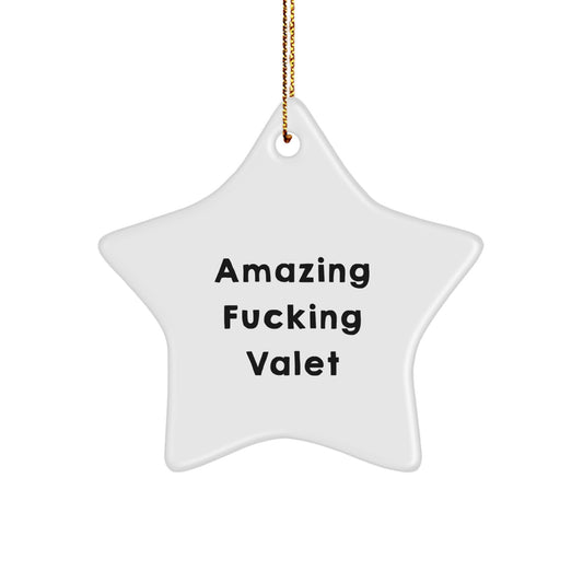 Valet Star Ornament Idea for Coworkers Christmas Gift Keepsake - Image 1