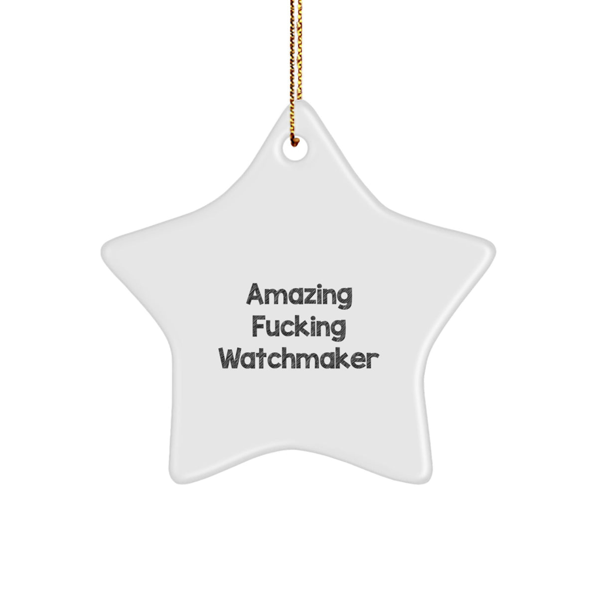 Watchmaker Star Ornament for a Colleague Companion Christmas Gift - Image 1