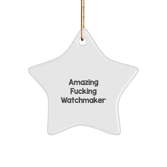 Watchmaker Star Ornament for a Colleague Companion Christmas Gift - Image 1