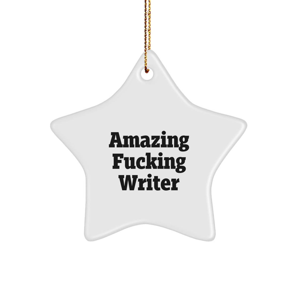 Writer Star Ornament Idea for Coworkers Christmas Gift - Image 1