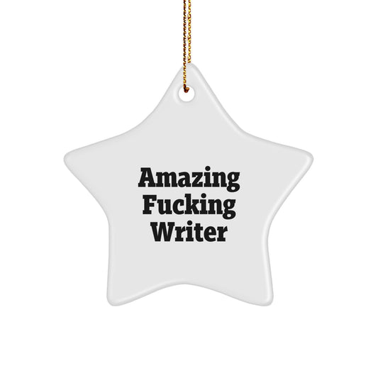 Writer Star Ornament Idea for Coworkers Christmas Gift - Image 1