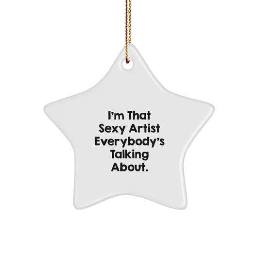 Christmas Gift for Roommates Collectible Star Ornament – Sexy Artist - Image 1