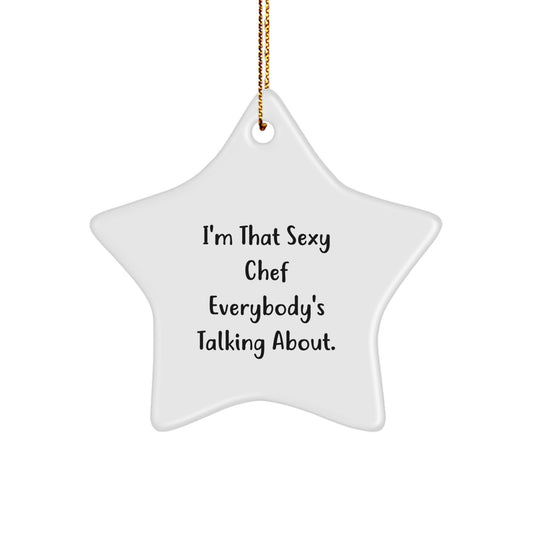 Chef Star Ornament Idea Gift for Coworkers – Christmas Surprise - Image 1
