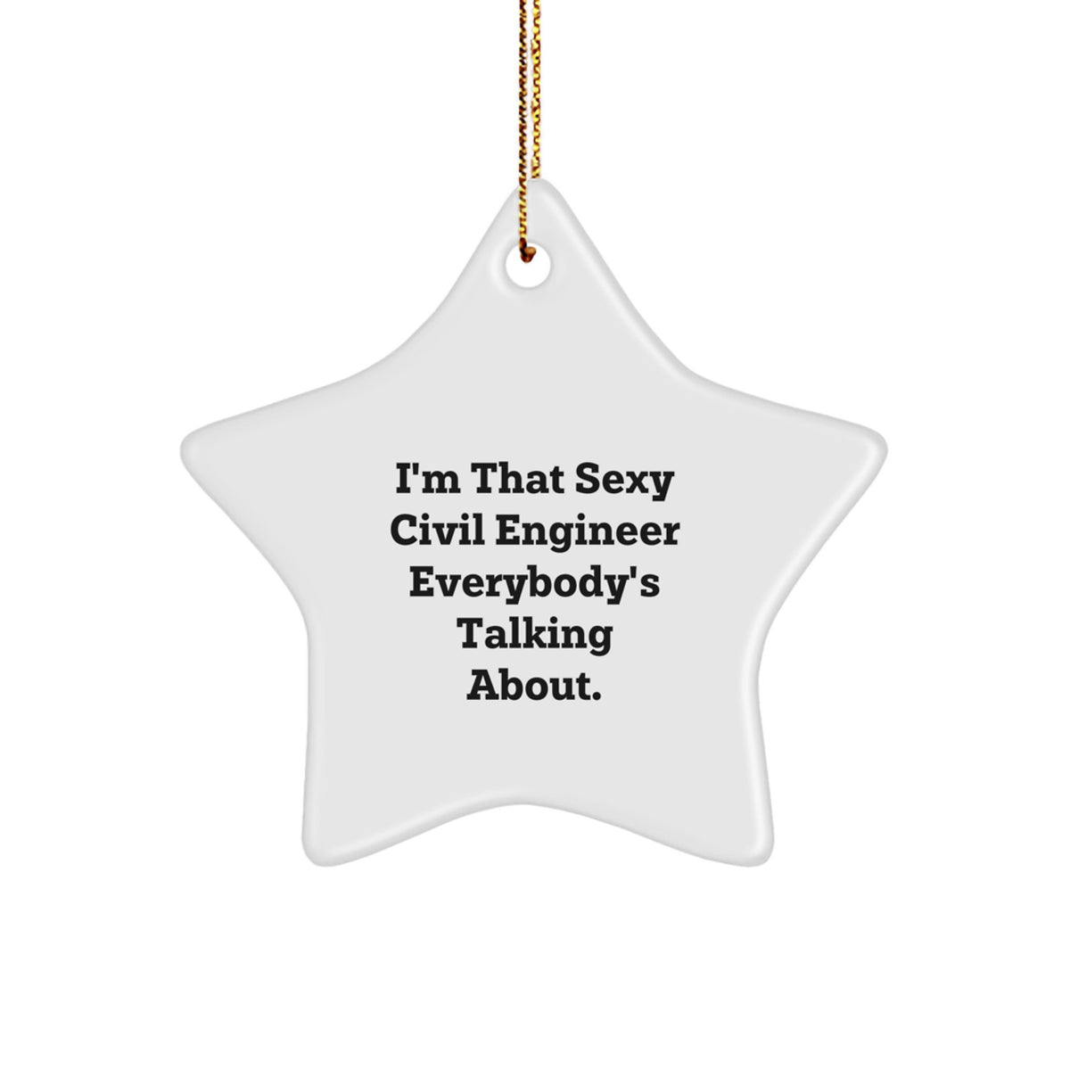 Civil Engineer Keepsake Bright Starry Christmas Ornament for Him Gift - Image 1