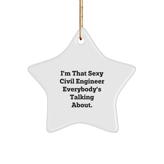 Civil Engineer Keepsake Bright Starry Christmas Ornament for Him Gift - Image 1