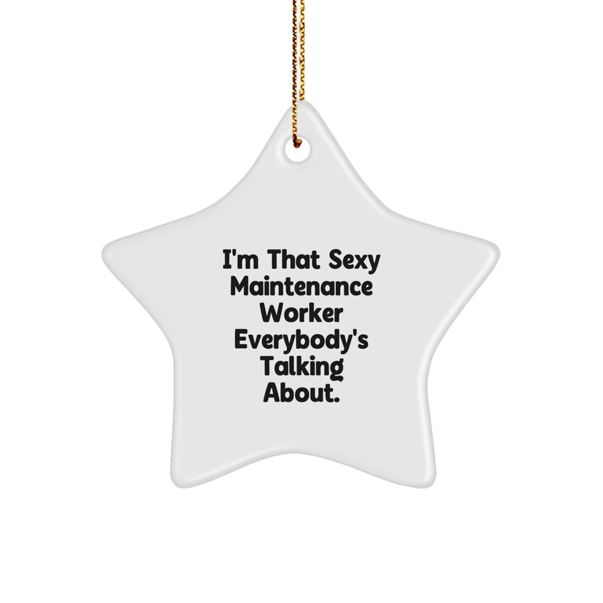 White Star Ornament for Coworkers Idea Christmas Gift Maintenance - Image 1