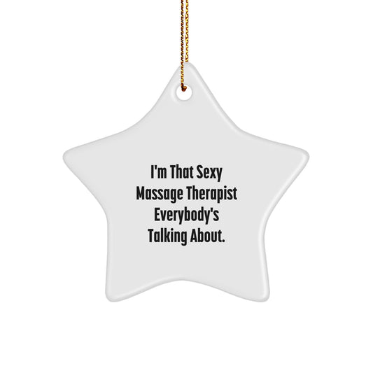 Massage Therapist Treasure Star Ornament for Family Christmas Gift - Image 1