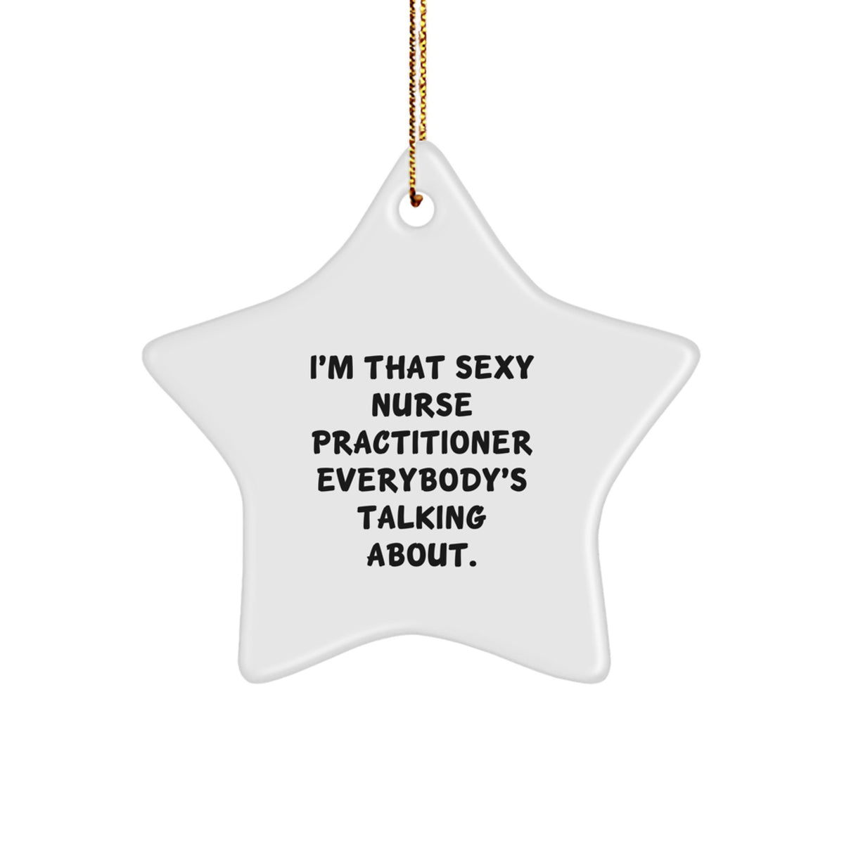 Christmas Gift for Her Sexy Nurse Practitioner Christmas Ornament - Image 1