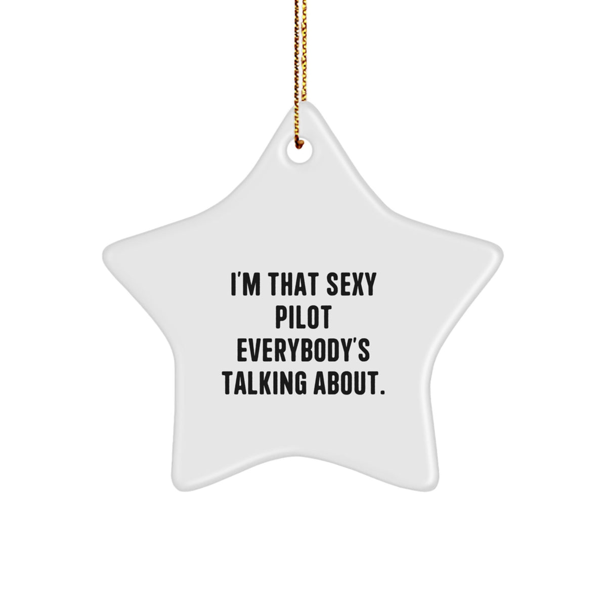 Bold Pilot Star Ornament Novelty for Friends Christmas Shine Gift - Image 1