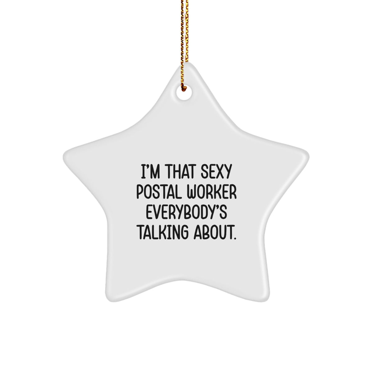 Postal Worker Star Ornament Idea for Coworkers Christmas Gift - Image 1